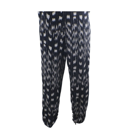 PARKER Women's Size L Liv Black White Silk Jogger Pants Jumpsuit Contemporary - Picture 6 of 9